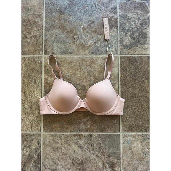 Skims Fits Everybody T-shirt Demi Bra Ochre Size 34A - Picture 1 of 6